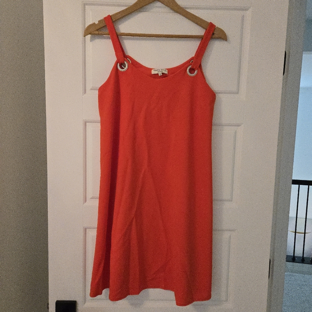 Brave Soul London Coral Orange Ring Strap Mini Dress Size Small